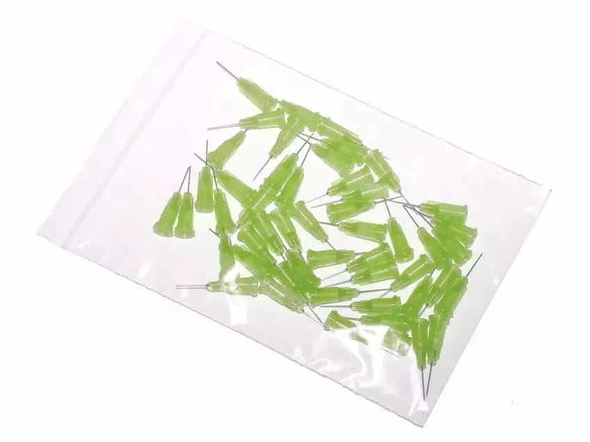 Klejone igły dozujące z kaniulą ze stali nierdzewnej 25,4mm oliwka 14G 50szt