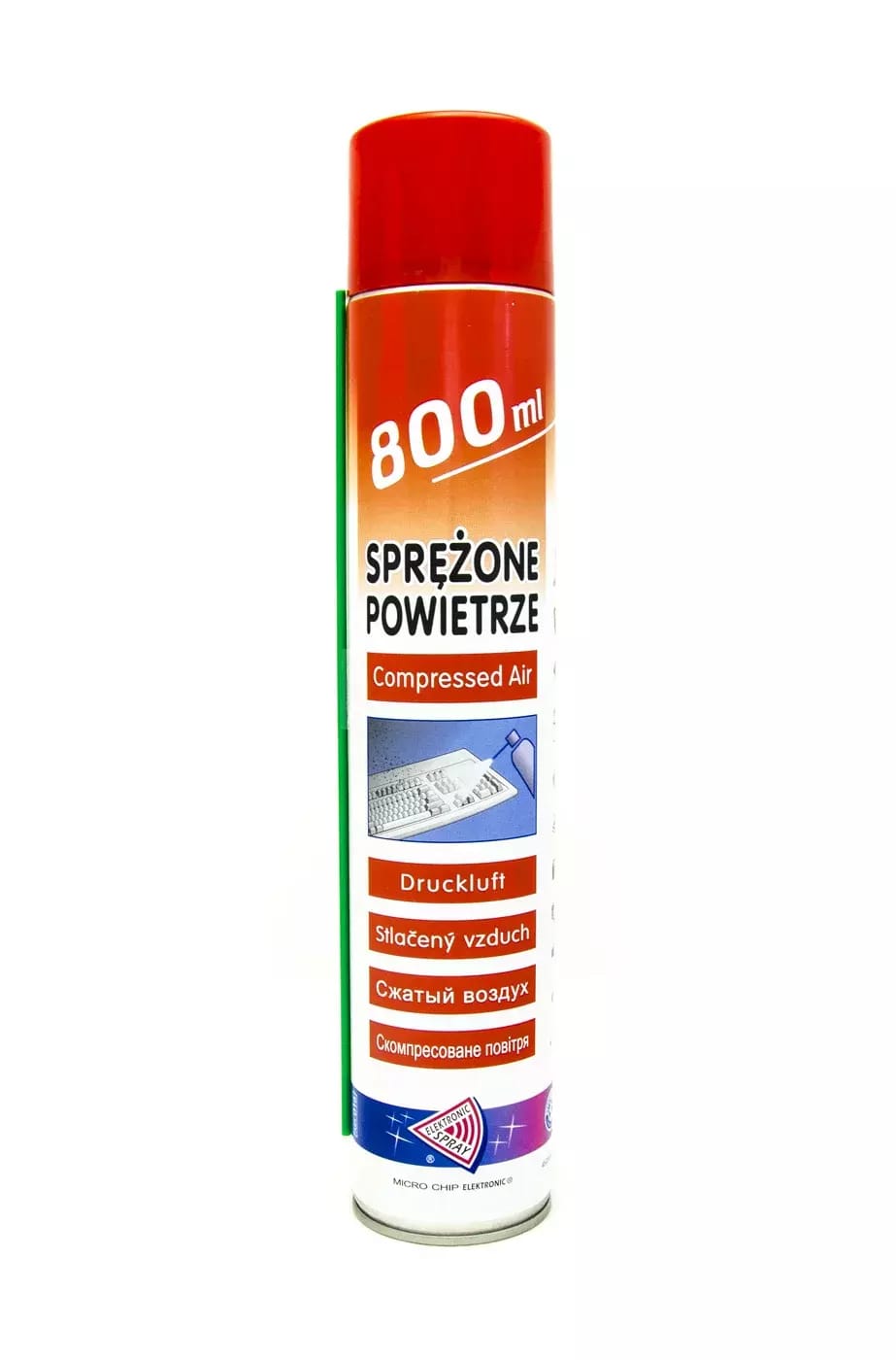 Sprężone powietrze w sprayu 800 ml do czyszczenia elektroniki
