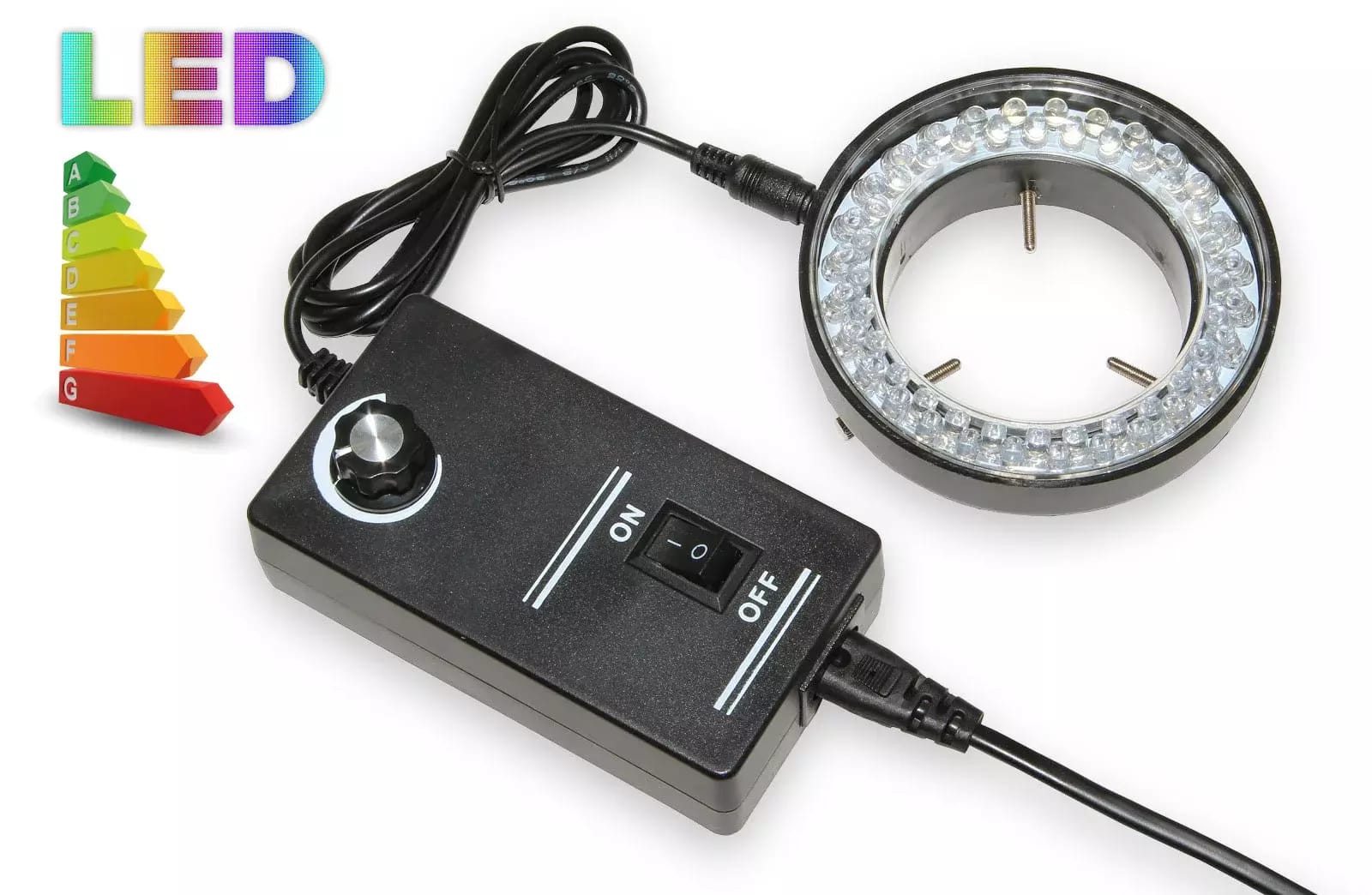 Lampa LED z regulacją natężenia światła do mikroskopów - 56 diod LED