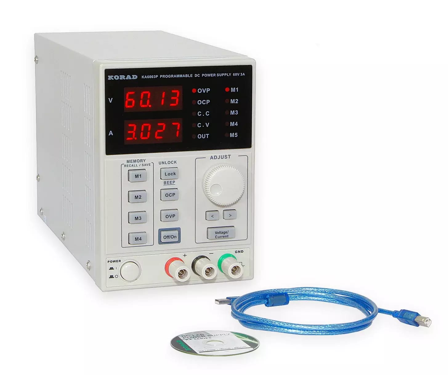 Programowalny zasilacz laboratoryjny Korad KA6003P z możliwością podłączenia do komputera PC