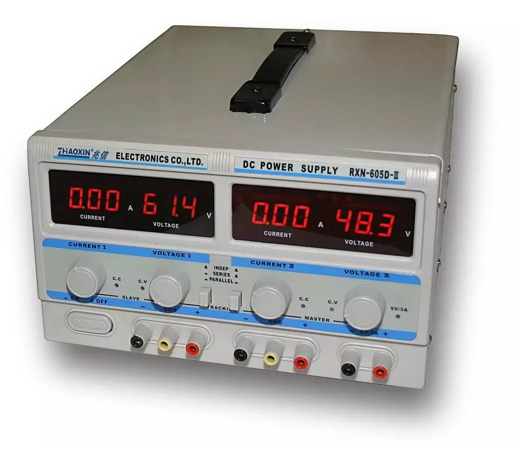 Podwójny zasilacz laboratoryjny RXN-605D-II - 2x60V/5A, 120V/5A, 60V/10A