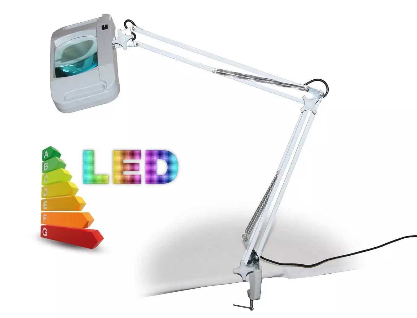 Lampa LED ze szkłem powiększającym T86-G powiększenie 5 dioptrii