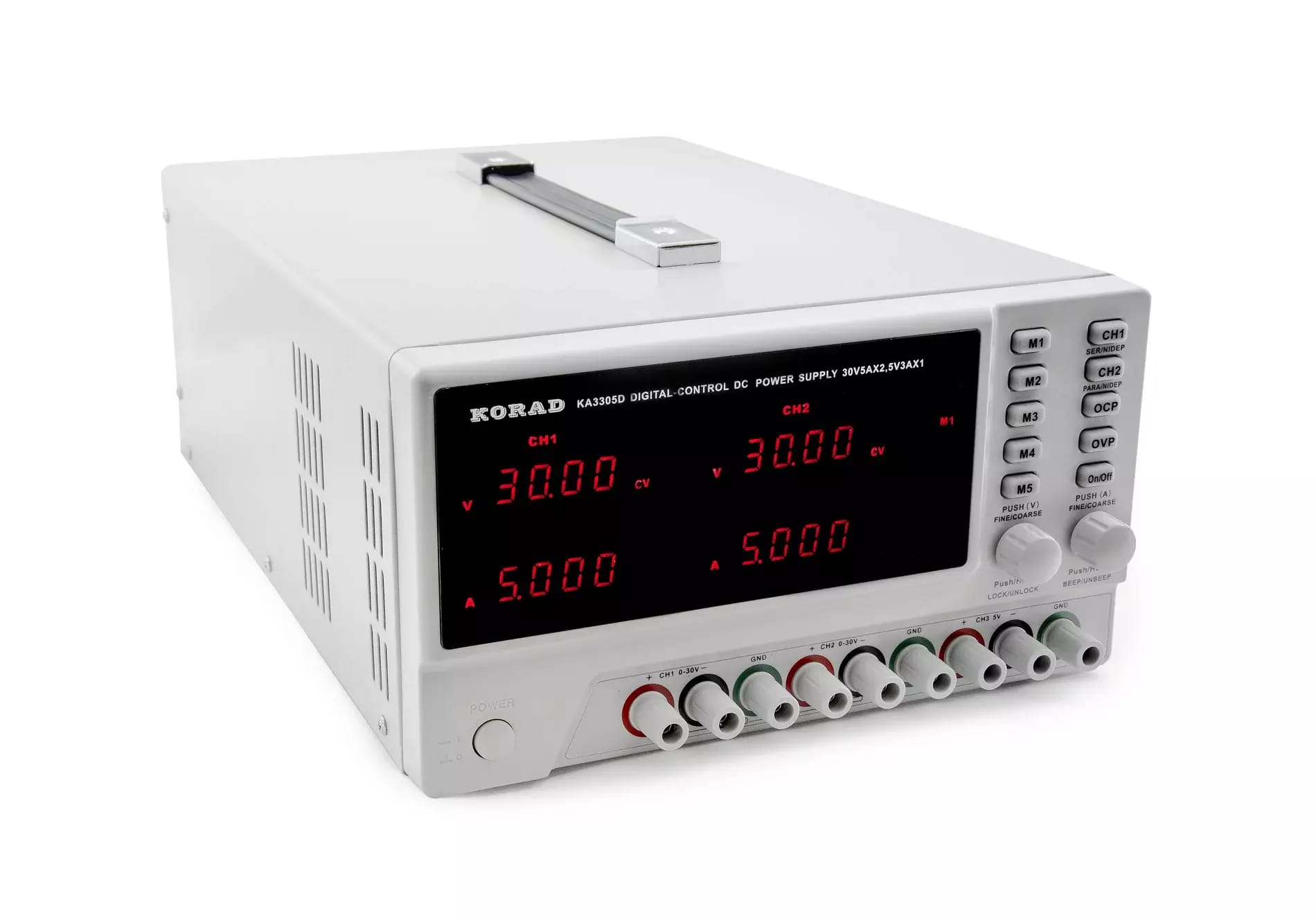 Cyfrowy zasilacz laboratoryjny Korad KA3305D trzykanałowy 2x 30V 5A +5V 3A
