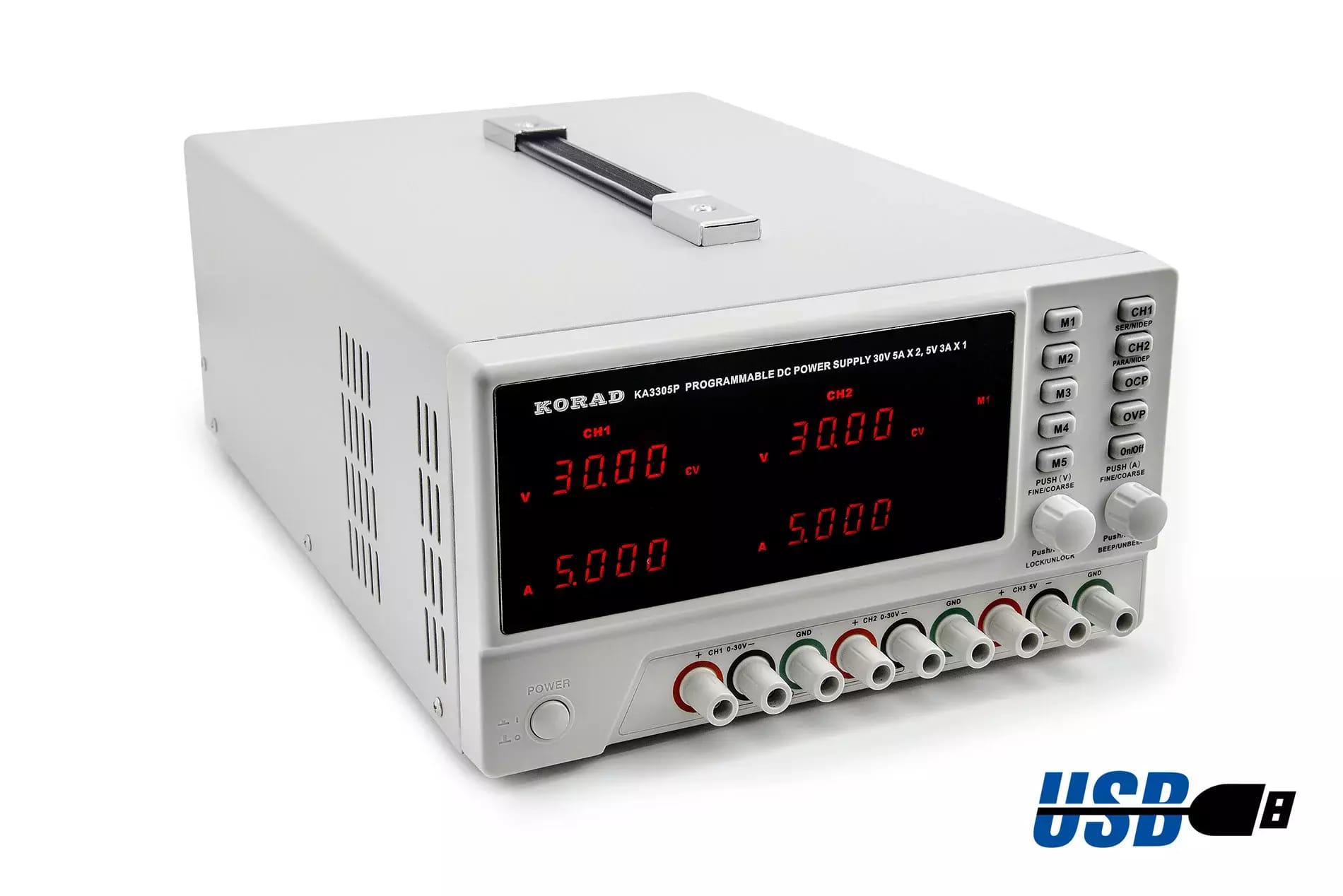 Podwójny zasilacz Korad KA3305P 2x 30V 5A z programowalnym USB RS232