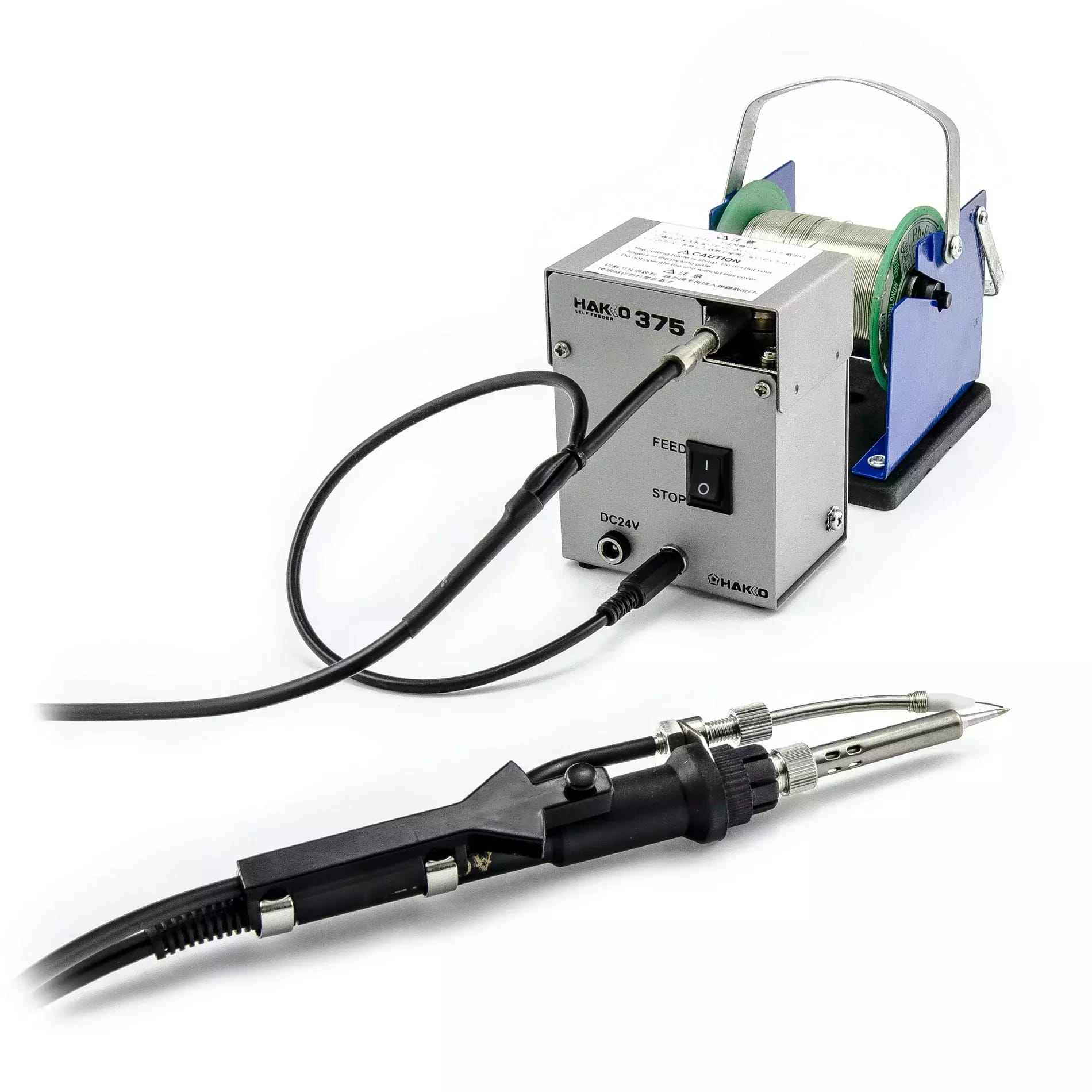 System cięcia i podawania cyny 1 mm do końcówki mikrolutownicy Hakko 375-04+