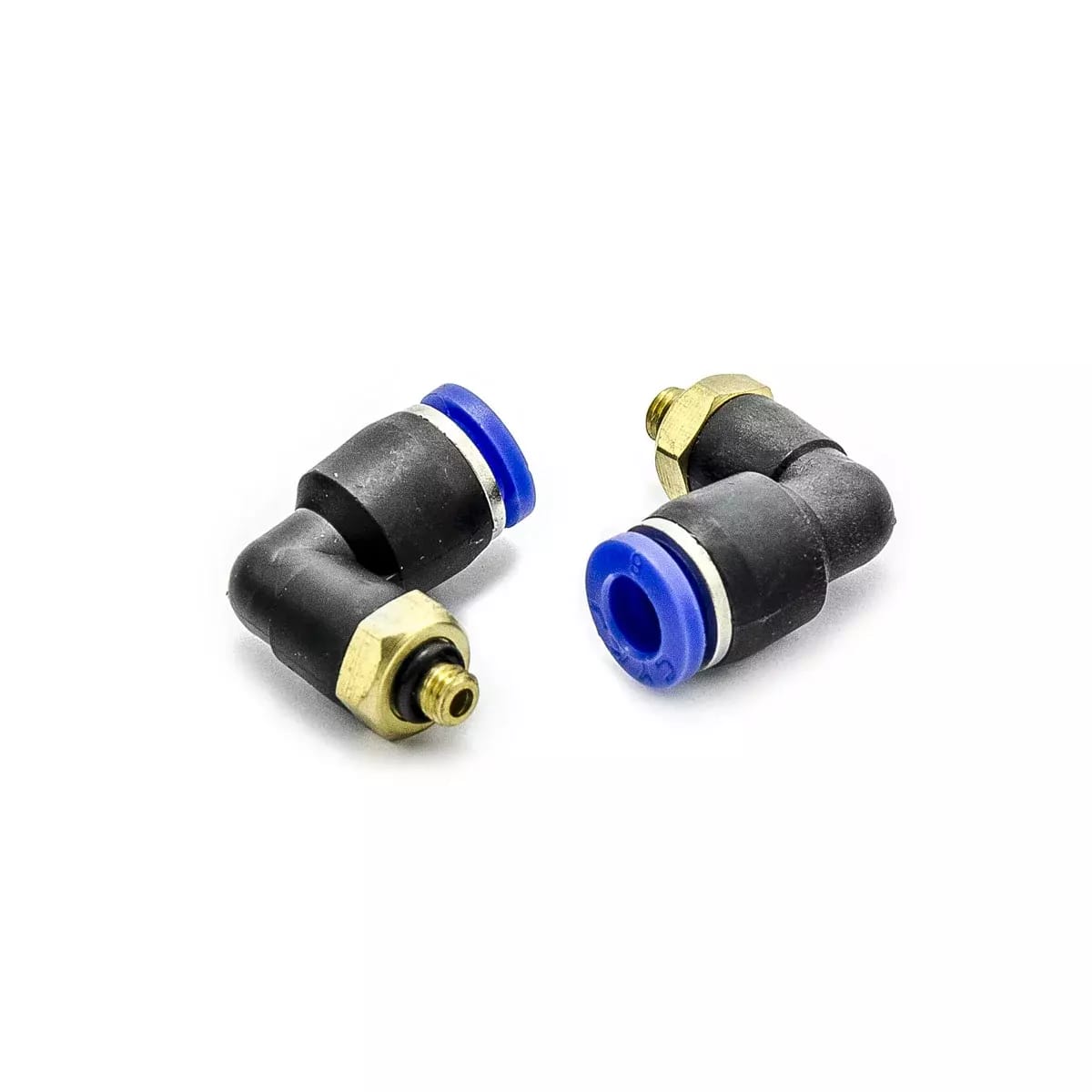Złącze kątowe John Guest 1/4\" 6 mm - kolanko 90° z gwintem zewnętrznym M5