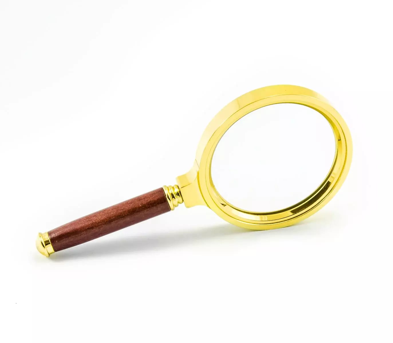 Lupa 80 mm metalowa z drewnianą rączką, powiększenie 6D 2,5x – 2