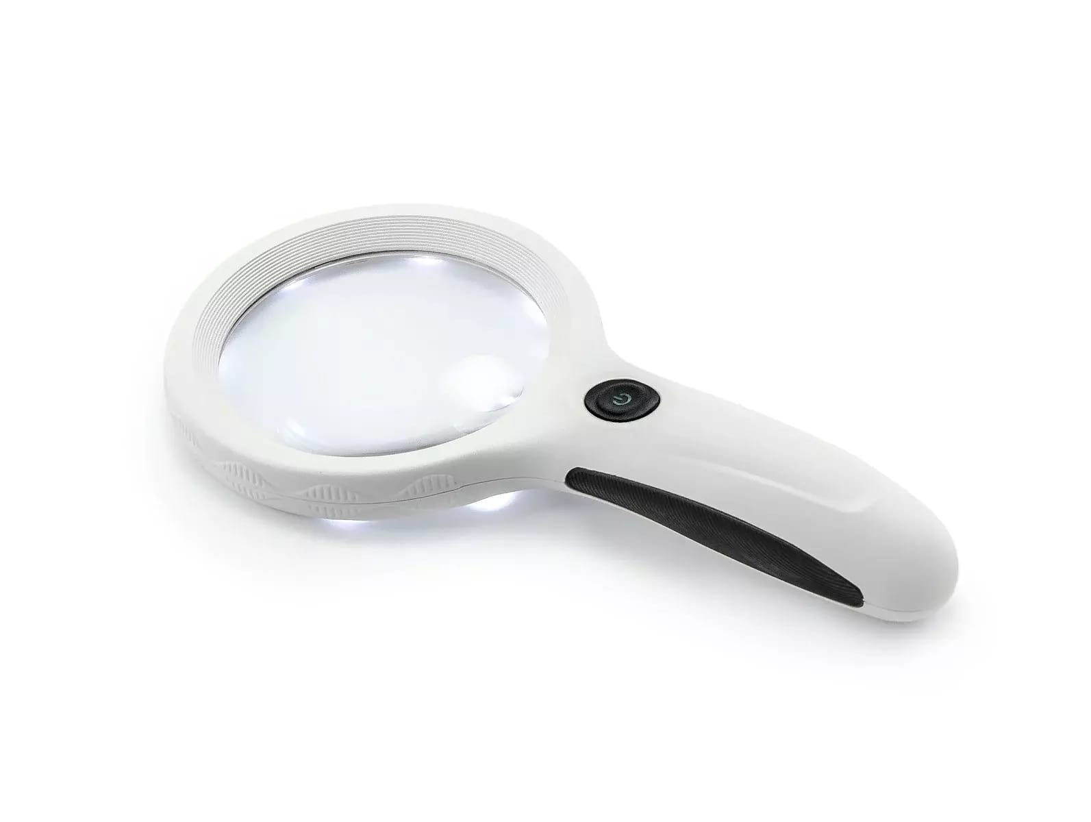 Lupa LED z dwoma ogniskami i diodą UV, powiększenie 2x i 4,5x