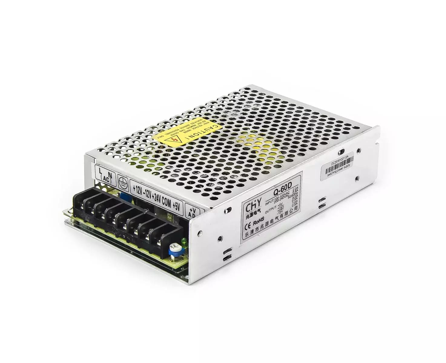 Czterokanałowy zasilacz Q-60D 5V 4A, +12V 0.5A, -12V 0.5A, 24V 1A, 60W