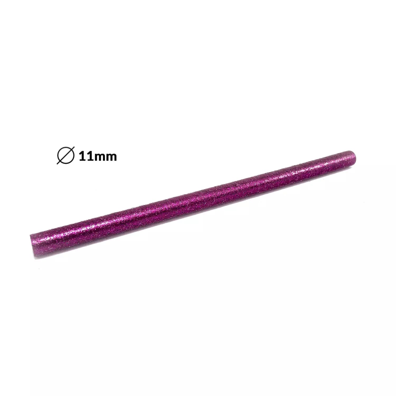 Wkład do pistoletu do klejenia na gorąco fioletowy z brokatem (brokat) średnica 11 mm, 1 szt
