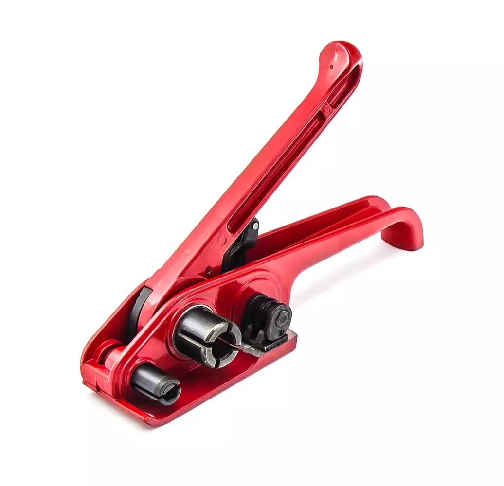 Napinacz do taśm plastikowych PP, PES, PET z nożem, całkowicie metalowy, do 20 mm