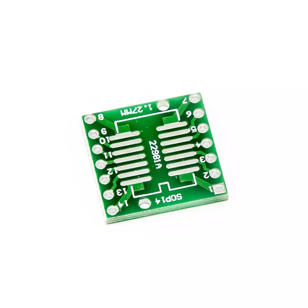 Redukcja PCB z SOP14 0,65 mm, SSOP14 1,27 mm do DIP 2,54 mm – 2