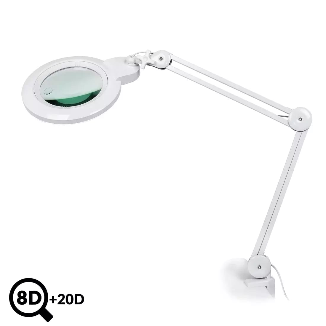 Lampa serwisowa LED z lupą IB-178, średnica 178 mm, 8D + 20D