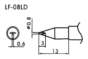 Bezołowiowy grot lutowniczy LF-08LD