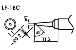 Bezołowiowy grot lutowniczy LF-1BC