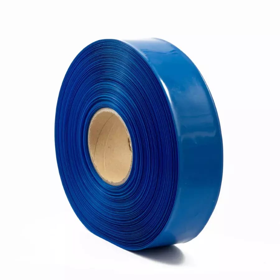 Niebieska termokurczliwa folia PVC 2:1 szerokość 57,5 mm, średnica 35 mm – 2