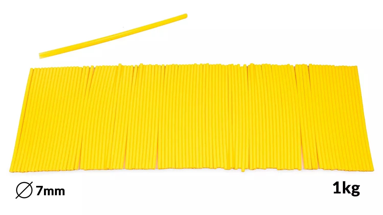 Topliwe żółte wkłady do pistoletu do kleju o średnicy 7 mm 1 kg