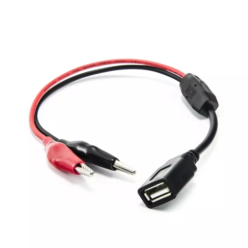 Testowy kabel USB - 2x power crocs 30cm żeński