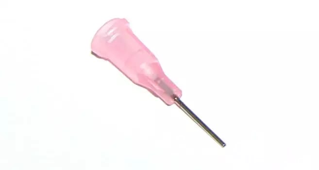 Przyklejone igły dozujące z kaniulą ze stali nierdzewnej 12,7 mm różowe 20G 1szt