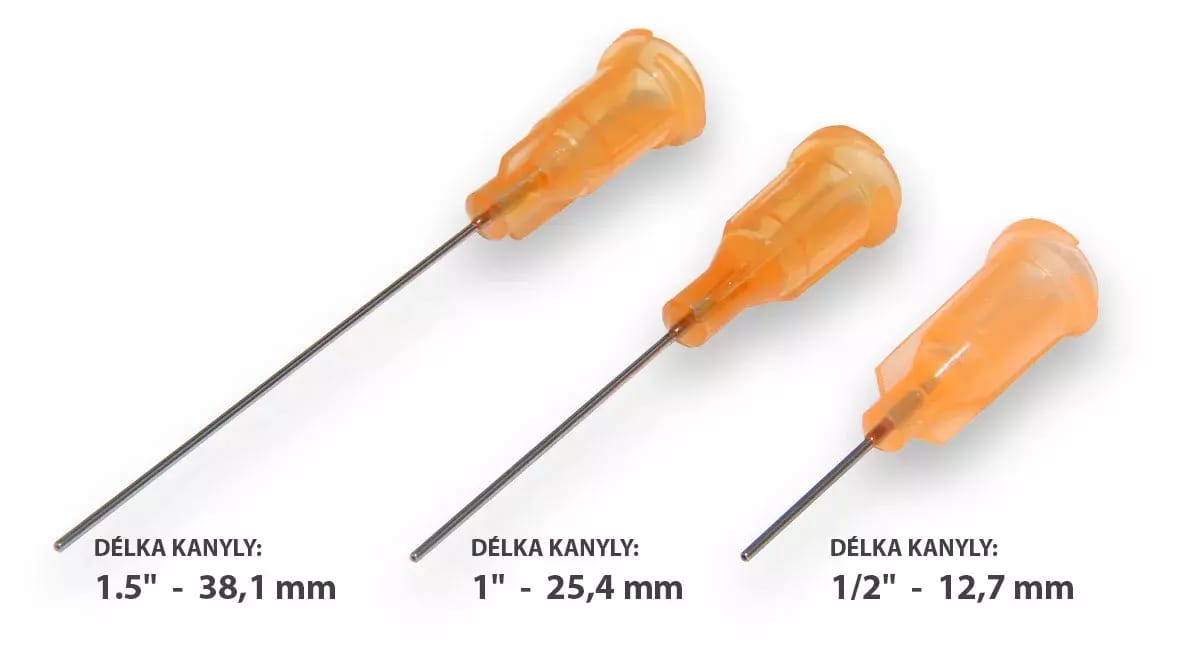 Przyklejane igły dozujące z kaniulą ze stali nierdzewnej 12,7mm różowe 20G 50szt – 2