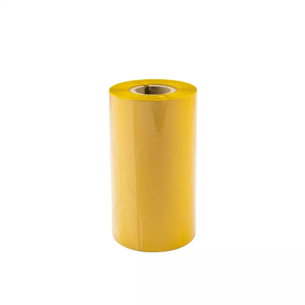 Taśma woskowa TTR, 110 mm, żółta, 300 m