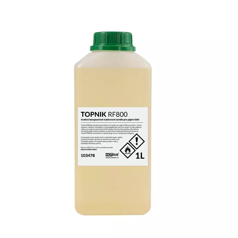Topnik kalafoniowy do lutowania SMD Topnik RF800 1000ml