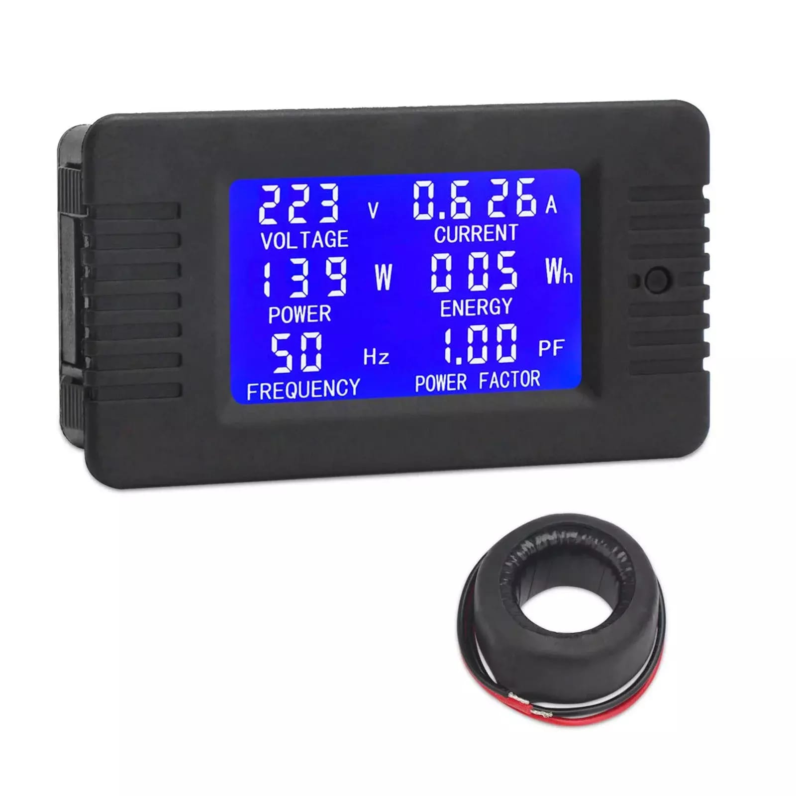 Wielofunkcyjny wbudowany miernik elektryczny AC 80~260V/100A - Toroidalny przekładnik prądowy