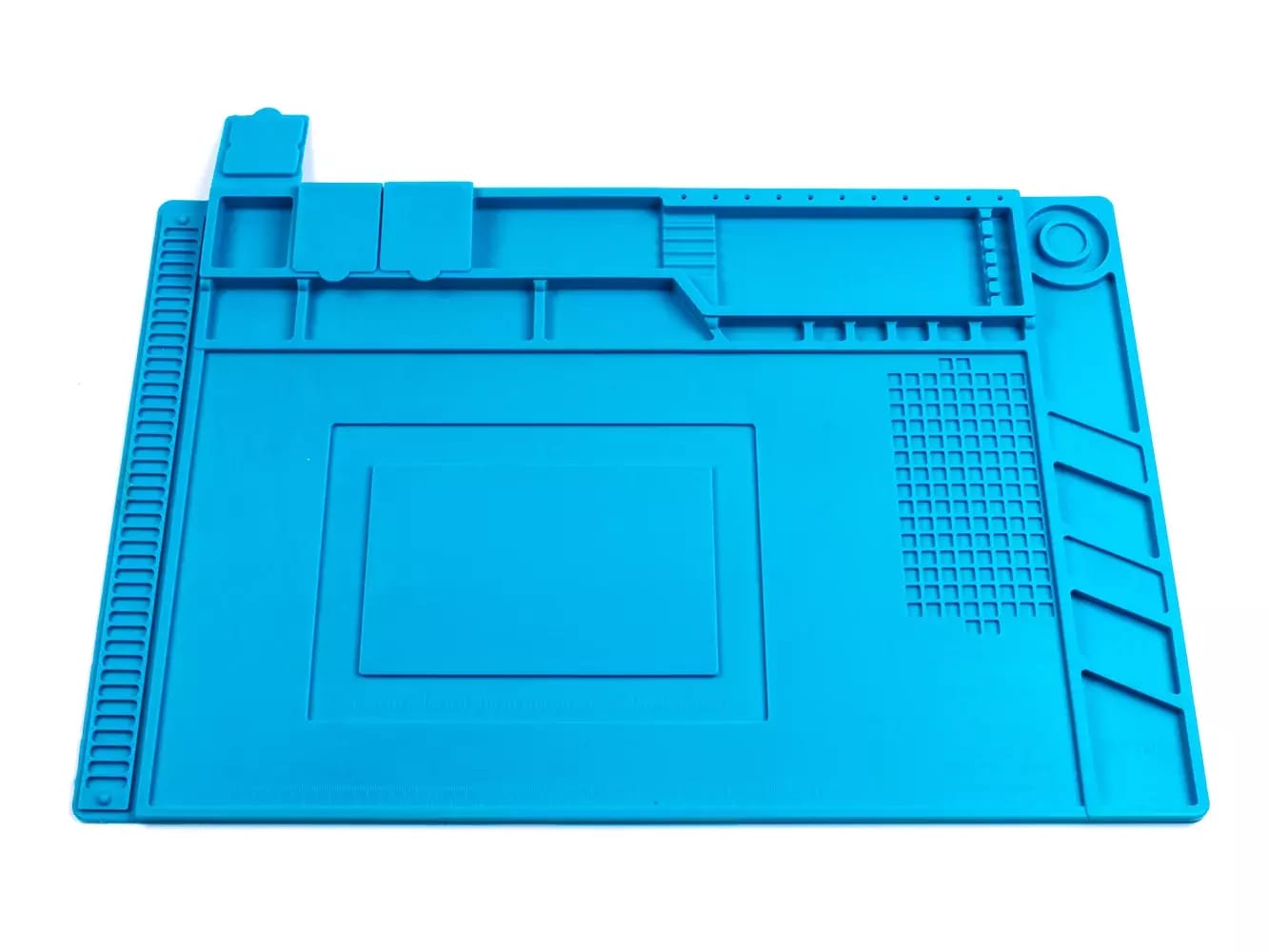 Duża podkładka silikonowa 455x300mm z organizerem do serwisowania i naprawy telefonów komórkowych, tabletów