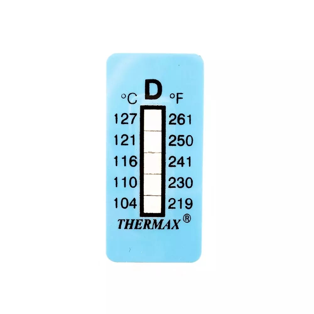 Samoprzylepny termometr/pasek wskaźnikowy nieodwracalny 104-127°C