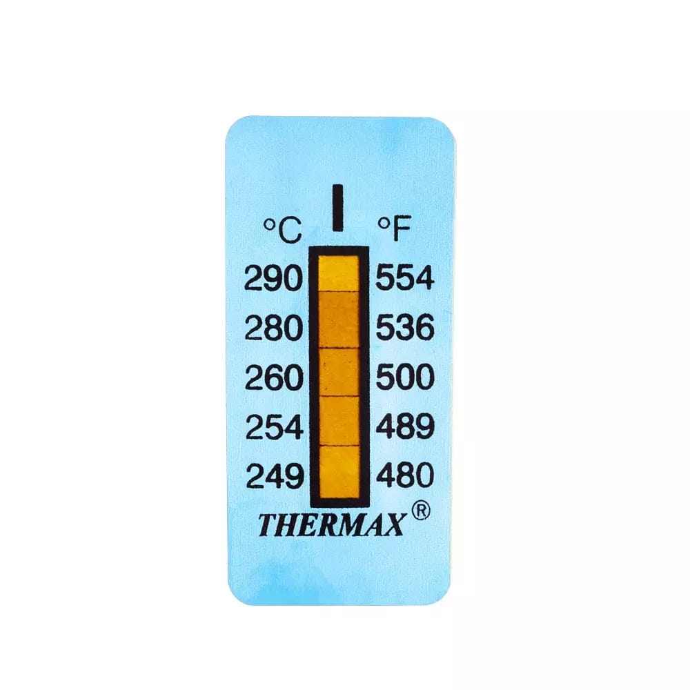 Samoprzylepny termometr/pasek wskaźnikowy nieodwracalny 249-290°C – 2