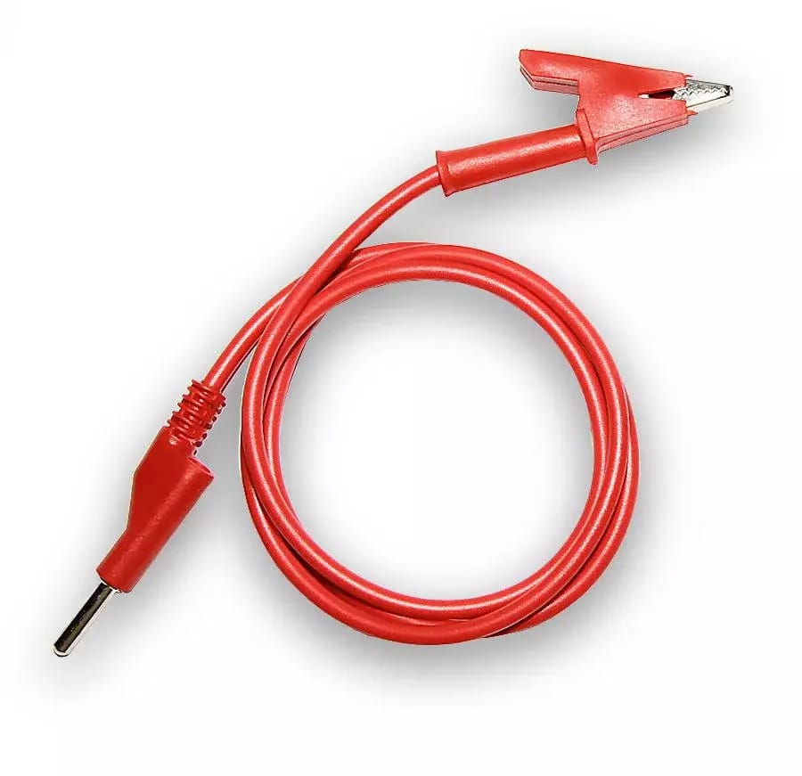 Kabel do zasilaczy laboratoryjnych 50cm czerwony