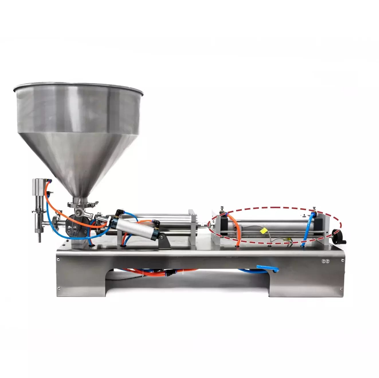 Pneumatyczny siłownik główny SU250x50 do maszyn do napełniania pastą i płynem 50 - 1000 ml – 2