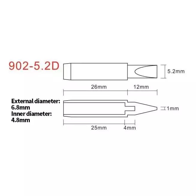 Seria 902 grotów lutowniczych 5.2D do stacji YIHUA – 2