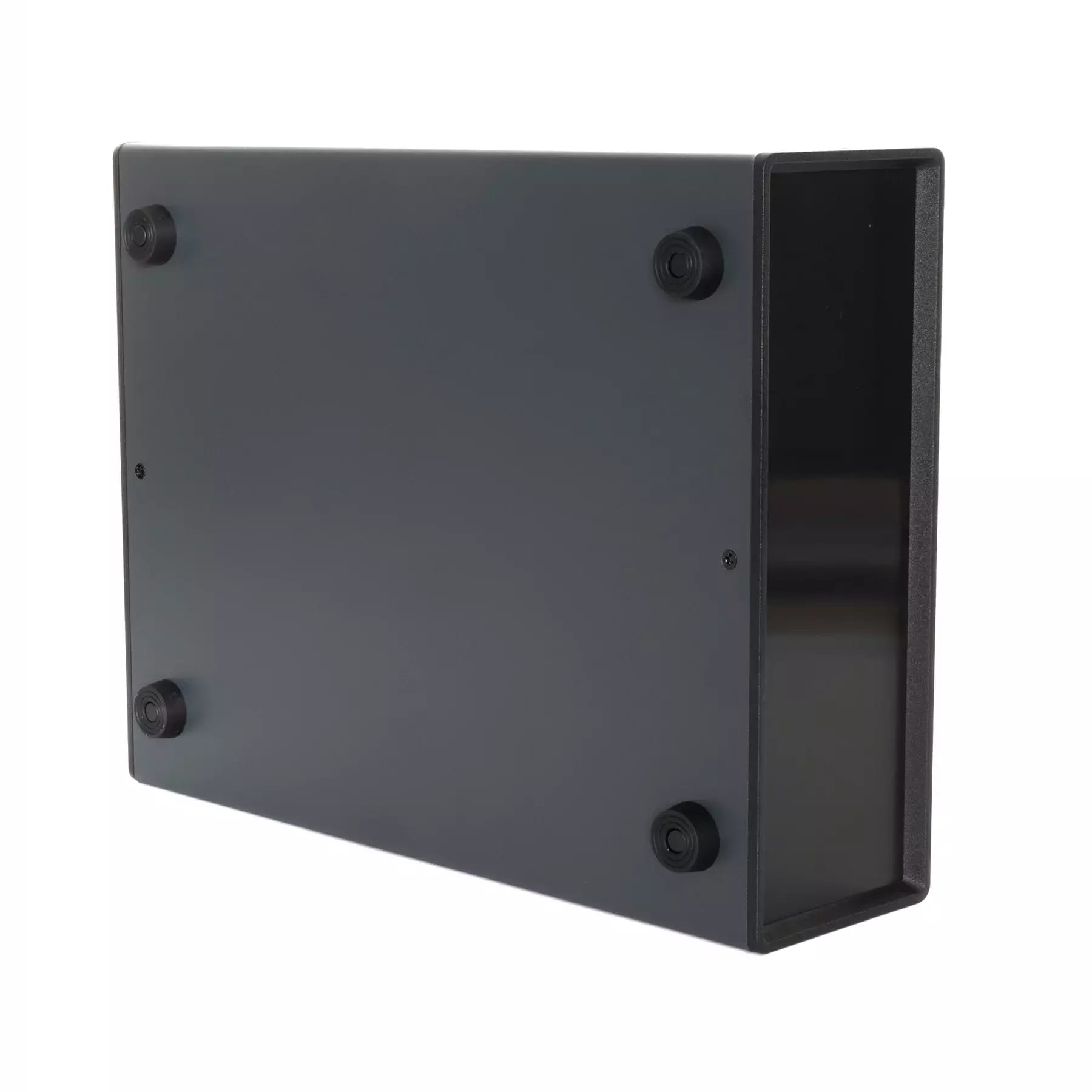 DIY czteroczęściowe metalowo-plastikowe pudełko na elektronikę 282x80x220mm - czarne – 2