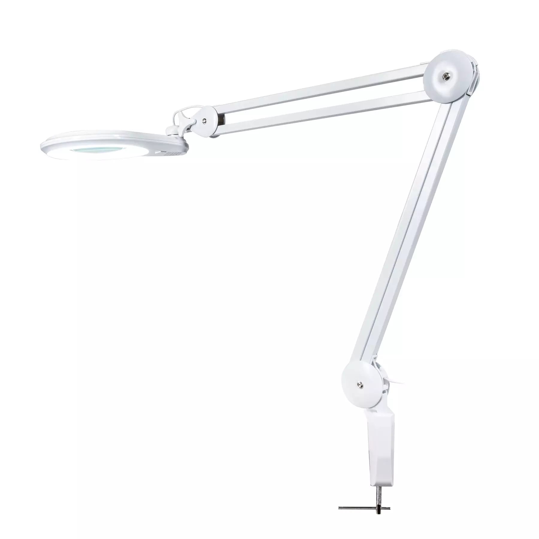 Biała lampa stołowa IB-127 z lupą 127 mm i podświetleniem LED