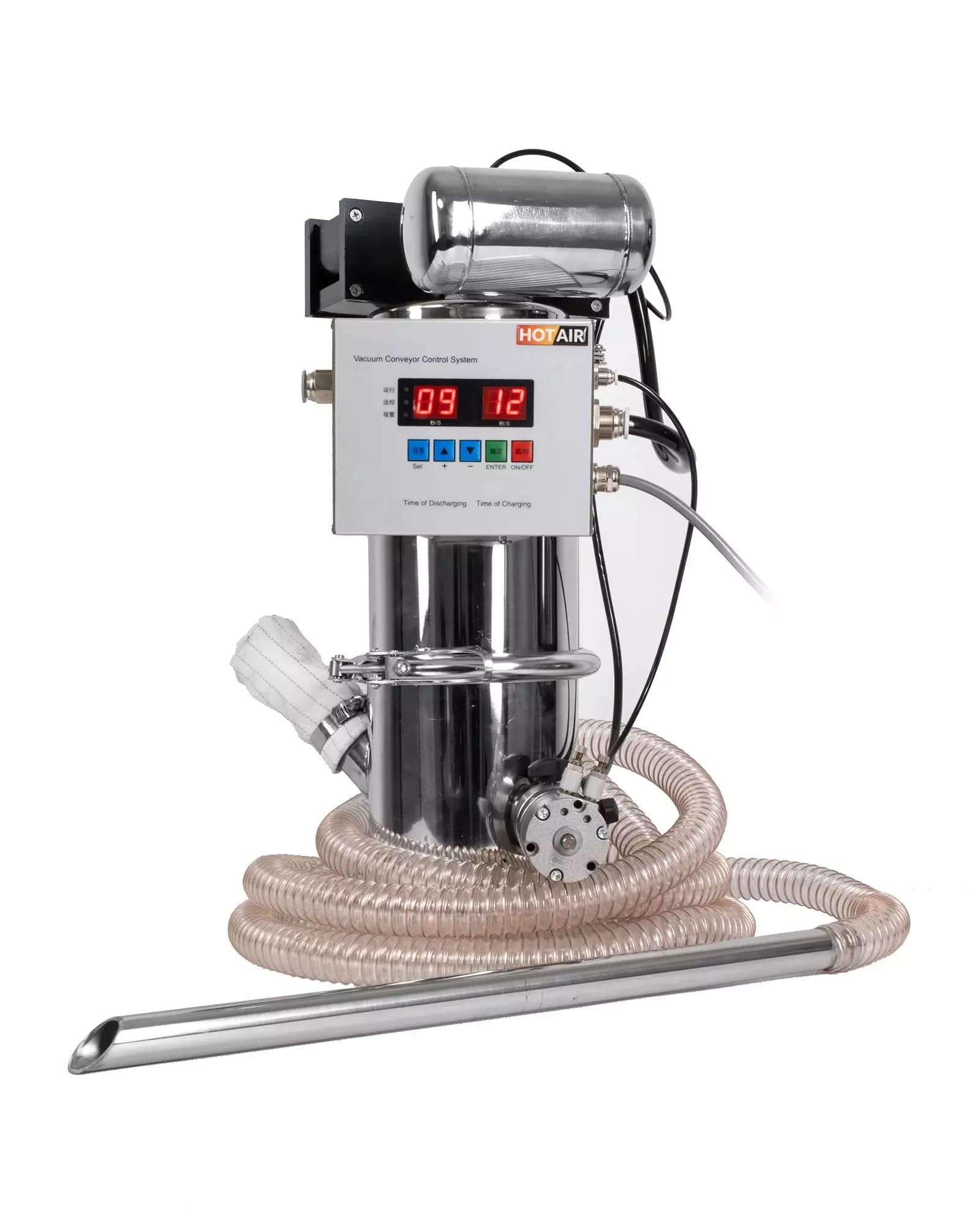 Pionowy przenośnik podciśnieniowy QVC-1 do materiałów sypkich i pylistych 350 kg/h