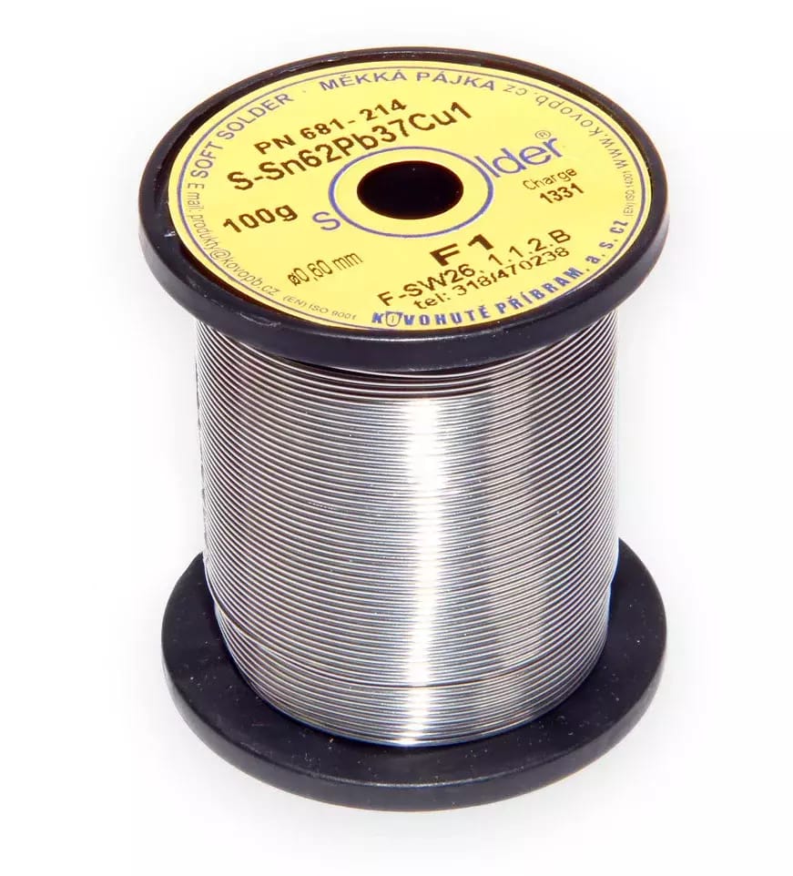 Lut ołowiowy S-Sn62Pb37Cu1 średnica 0,6 mm