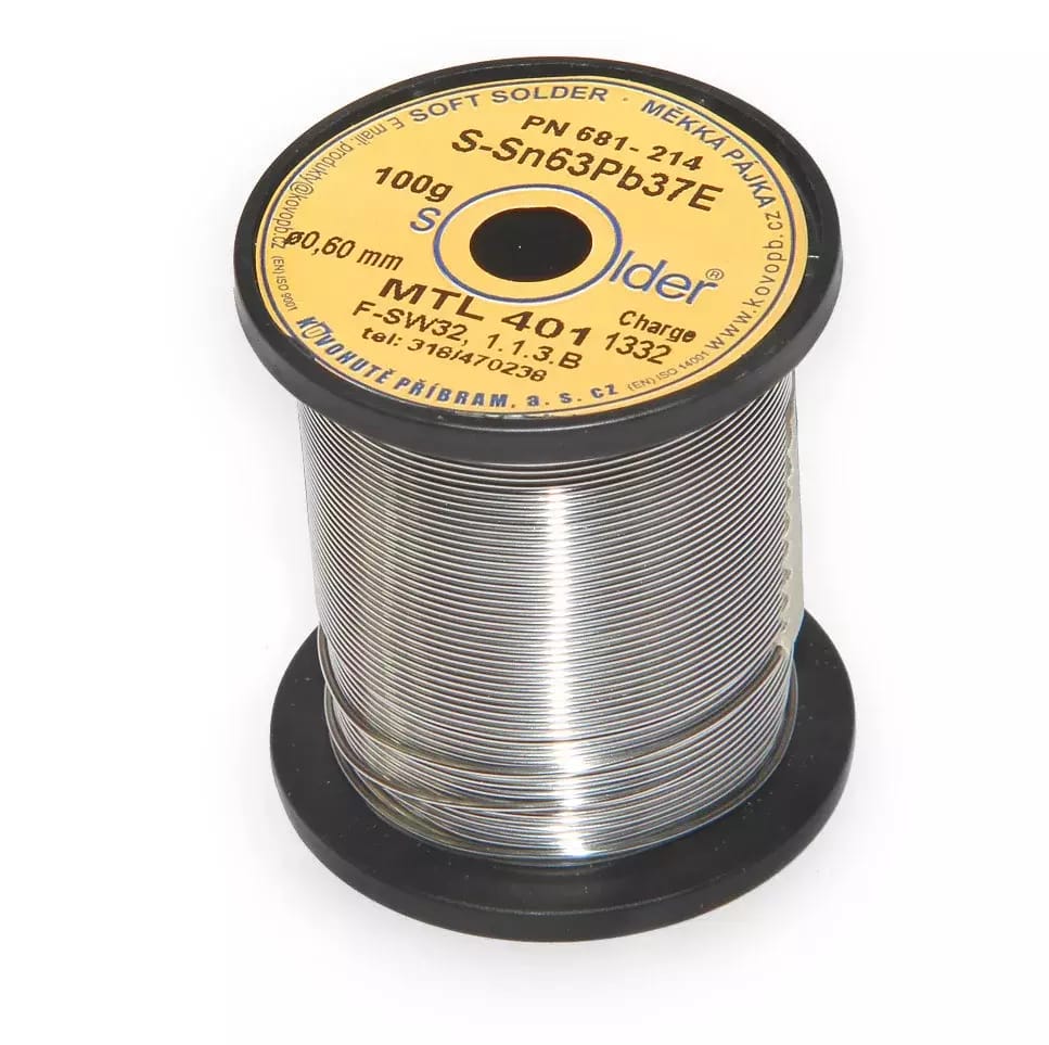 Lut ołowiowy S-Sn63Pb37E średnica 0,6 mm