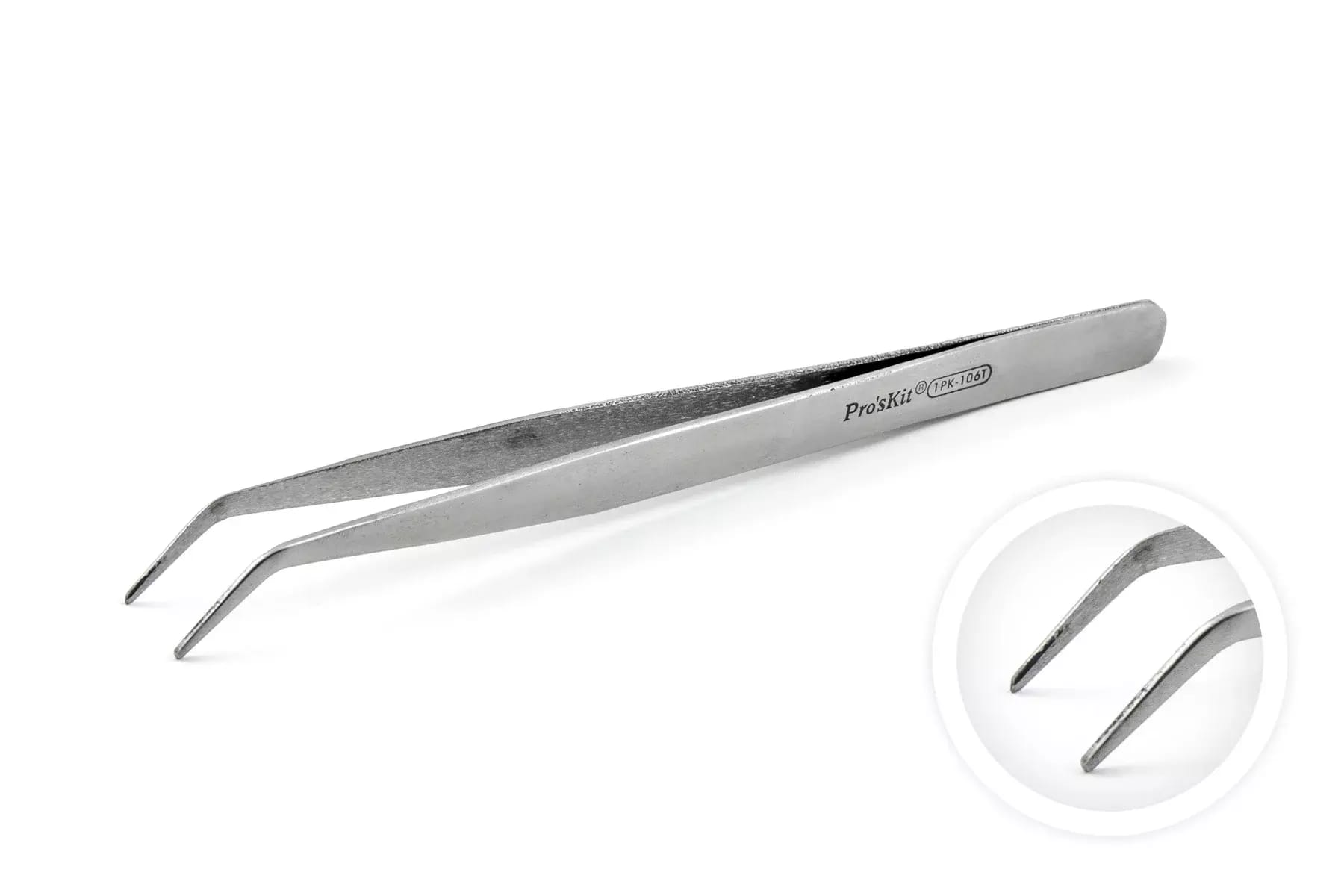 Uniwersalna pęseta zakrzywiona PROSKIT 1PK-106T o długości 175 mm – 2