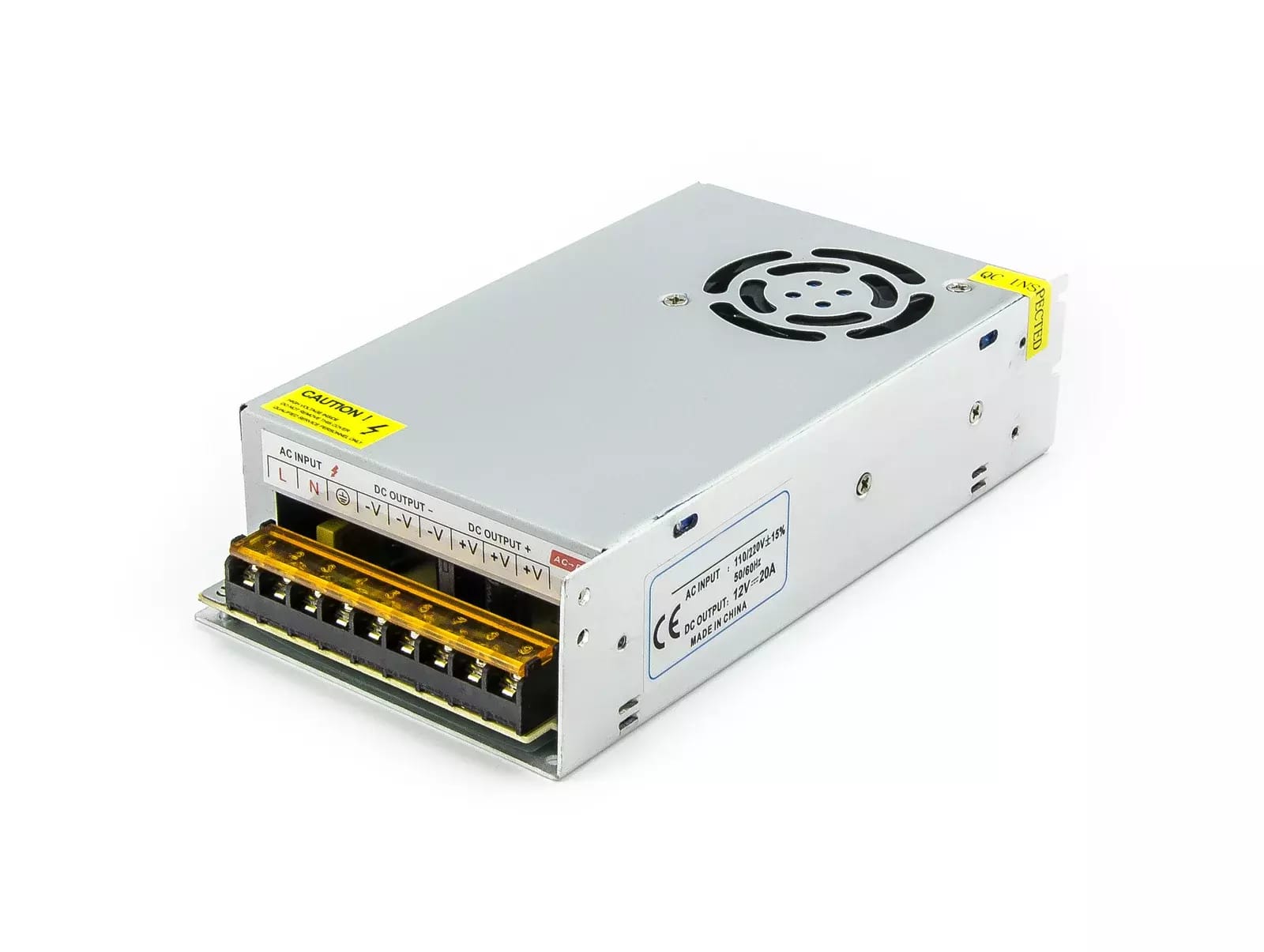 Zasilacz impulsowy WXD-240-12V 20A 240W z aktywnym chłodzeniem
