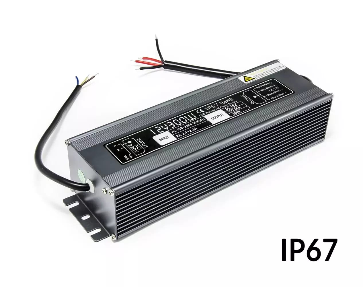 Zasilacz do oświetlenia LED wodoodporny IP67 12V 25A 300W