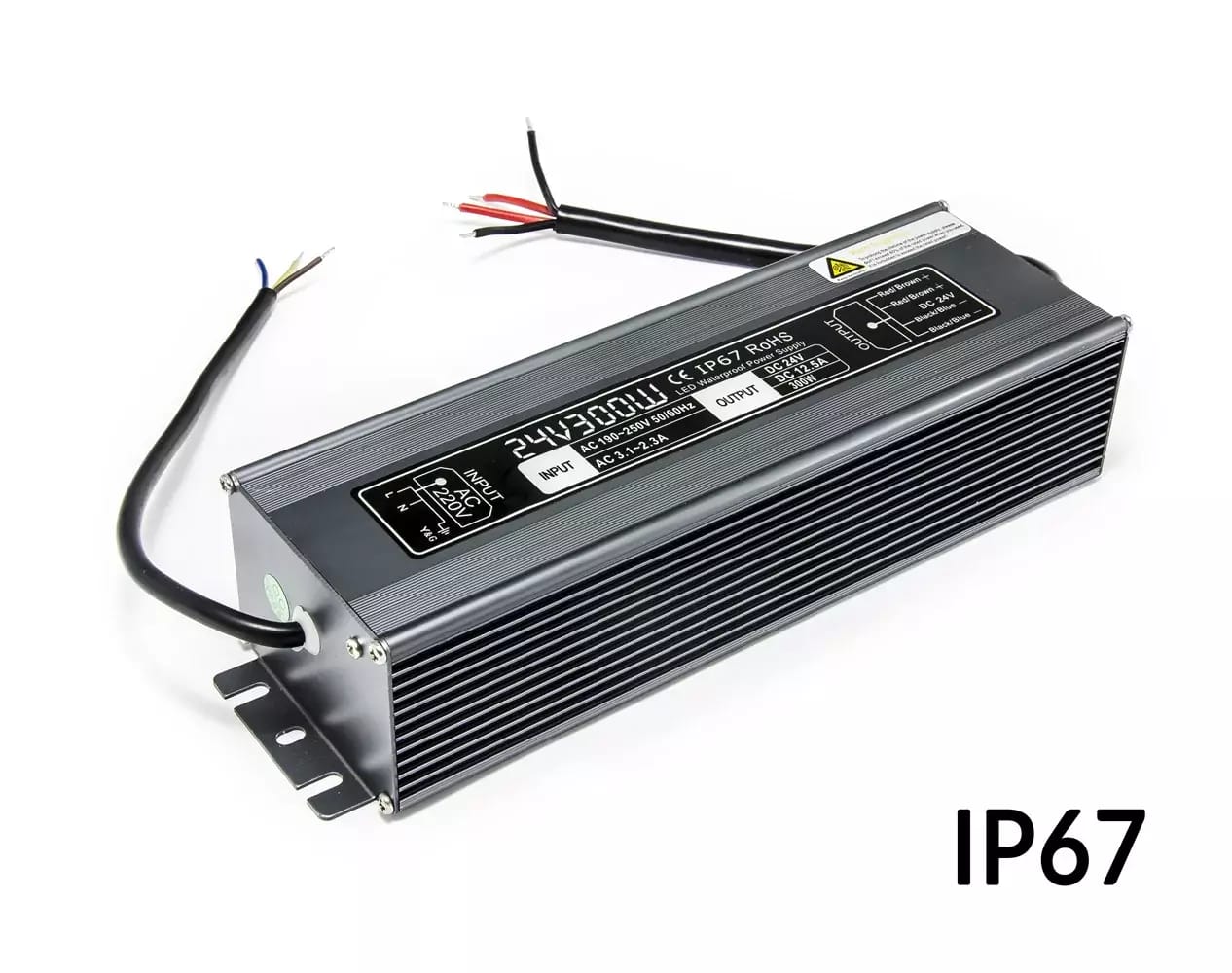 Zasilacz przemysłowy wodoodporny IP67 24V 12.5A 300W