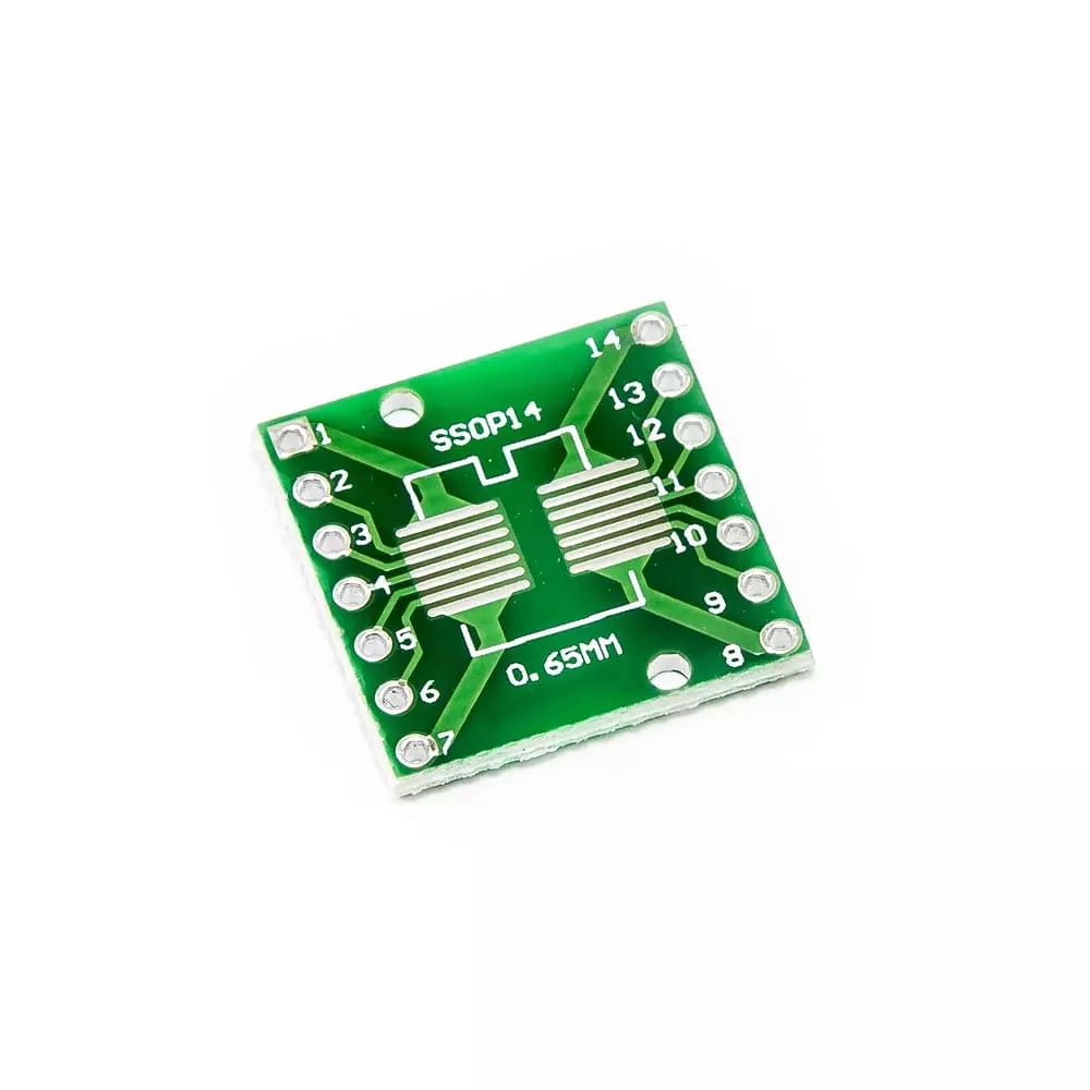 Redukcja PCB z SOP14 0,65 mm, SSOP14 1,27 mm do DIP 2,54 mm