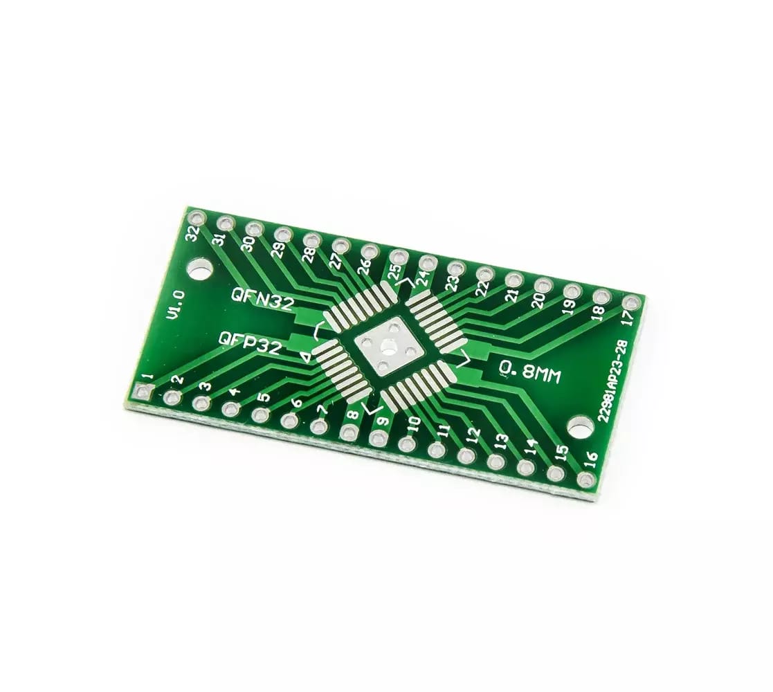 Adapter SMD z QFN32 QFP32 0,65 mm 0,8 mm do DIP32 2,54 mm