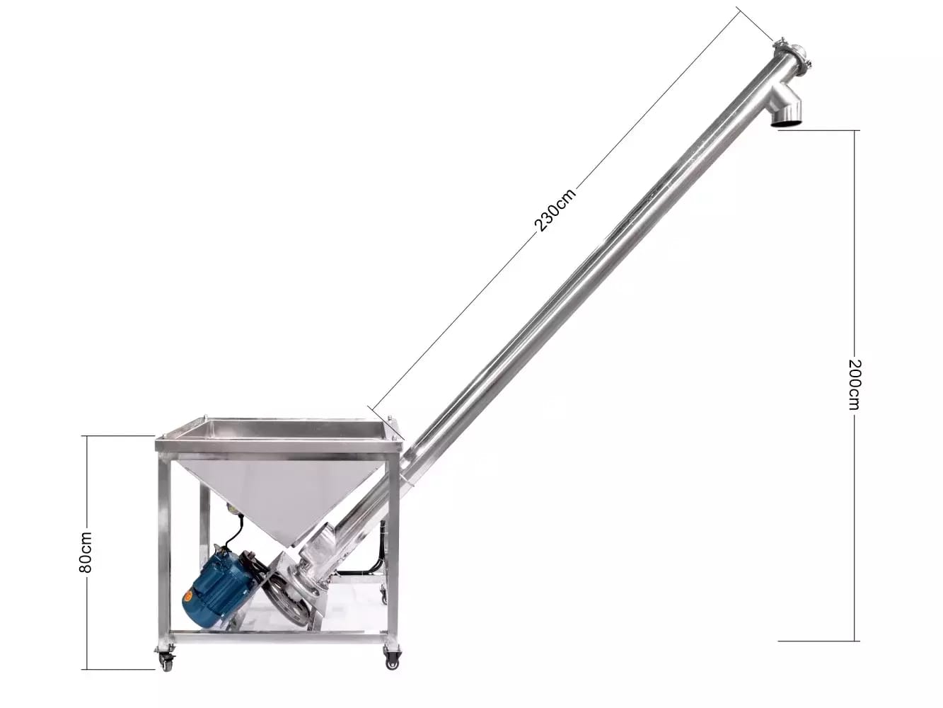 Pochylony przenośnik ślimakowy ze zbiornikiem 150 l/min – 2